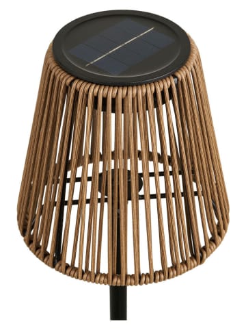 LED-Solar-Laterne "Salford" in Hellbraun/ Schwarz - (H)30,5 x Ø 13,5 cm
