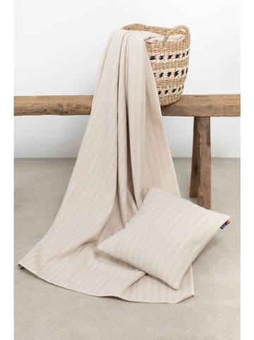 Kissenhülle "Fischgrät" in Beige/ Creme