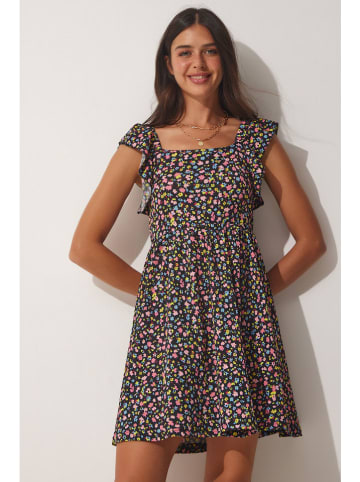 Kleid in Schwarz/ Bunt