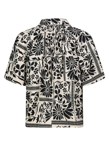 Blouse zwart/crème