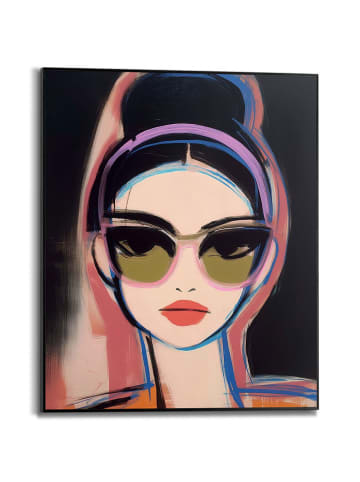 Druk artystyczny "Topknot Lady" w ramce