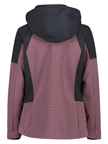 Softshelljas mauve/zwart
