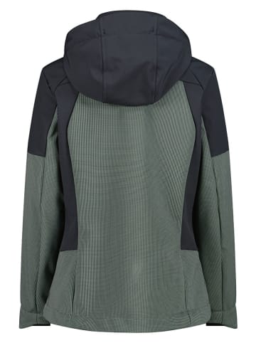 Softshelljacke in Grün/ Schwarz