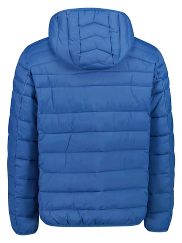 Doorgestikte jas blauw