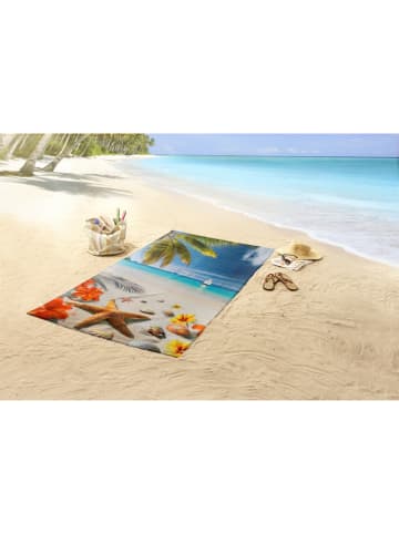 Ręcznik plażowy "Havana" w kolorze niebiesko-zielono-beżowym