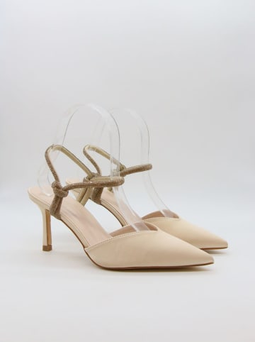 Pumps met bandje beige