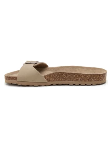 Pantoletten in Beige