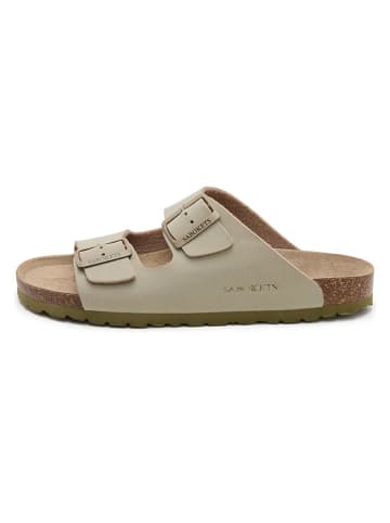 Pantoletten in Khaki