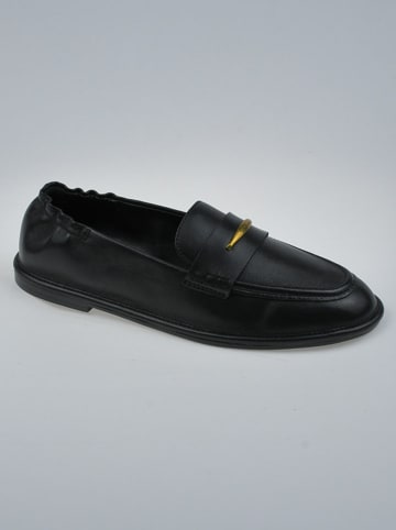 Leer-Slipper in Schwarz