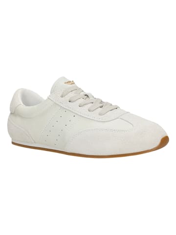 Skórzane sneakersy w kolorze kremowym