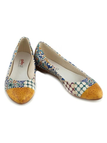 Ballerinas in Blau/ Orange
