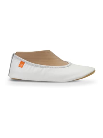 Leren pantoffels "Pro" wit
