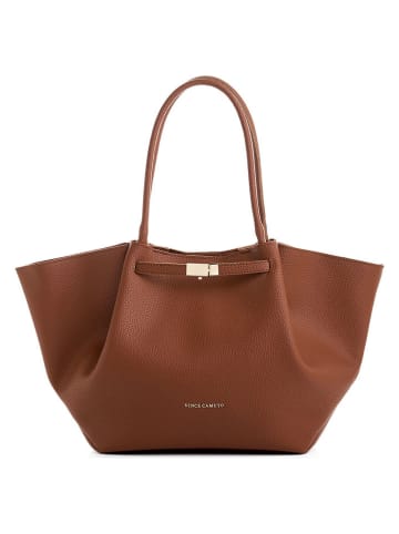 Shopper bag w kolorze jasnobrązowym - 52 x 27 x 13 cm