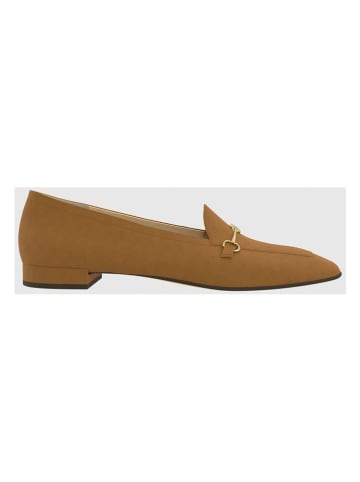 Leren mocassins "Close" lichtbruin