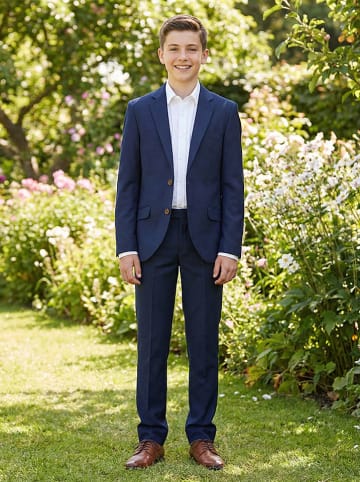 Garnitur - Slim fit - w kolorze granatowym