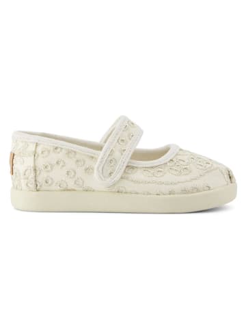 Spangenballerinas in Creme