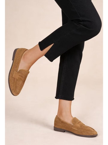 Slippersy w kolorze jasnobrązowym