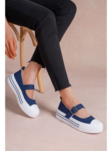 Slippersy w kolorze granatowym