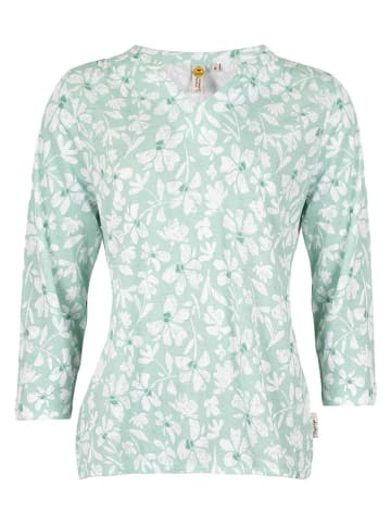Bluse in Mint/ Weiß