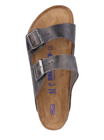 Leren slippers "Arizona" bruin - wijdte N