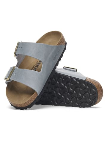 Leren slippers "Arizona" grijs
