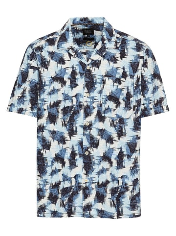 Blouse - regular fit - lichtblauw/donkerblauw