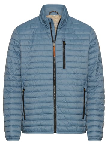 Doorgestikte jas blauw