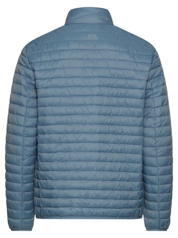 Doorgestikte jas blauw
