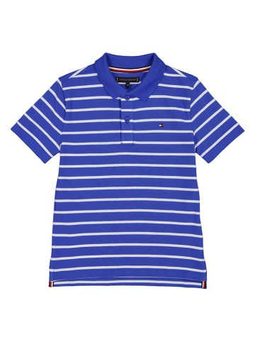 Poloshirt in Blau/ Weiß