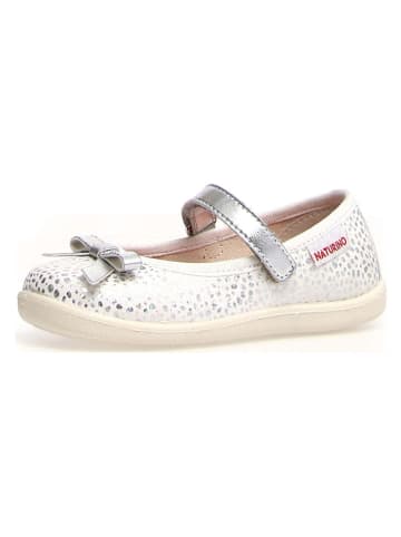 Ballerina's "Claries" wit/zilverkleurig