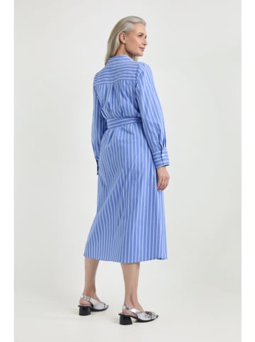 Jurk "Julio" blauw/wit