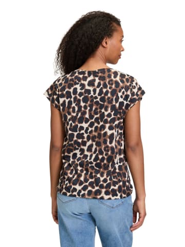 Shirt in Beige/ Schwarz/ Braun