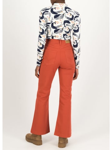 Spijkerbroek - flare fit - roestrood