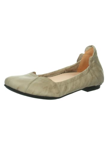 Leren ballerina's "Balla" beige