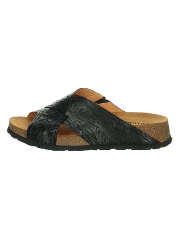 Leren slippers "Koak" zwart