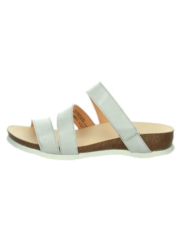 Leder-Pantoletten "Julia" in Grau