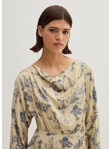 Jurk beige/blauw