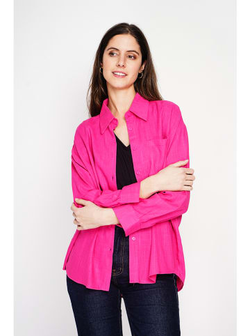 Linnen blouse roze