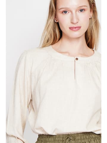 Leinen-Bluse in Creme