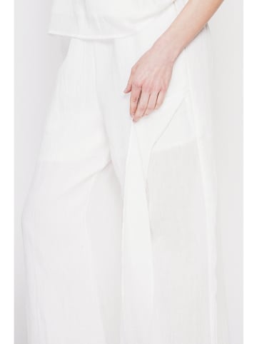 Leinen-Culotte in Weiß
