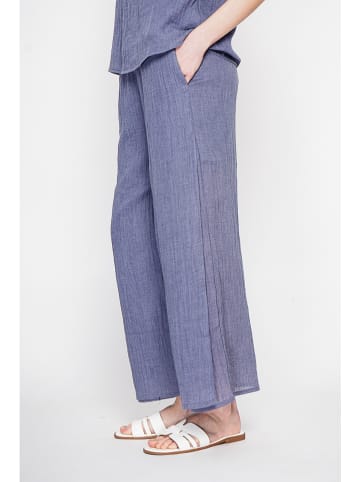 Leinen-Culotte in Blau