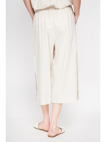 Leinen-Culotte  in Creme