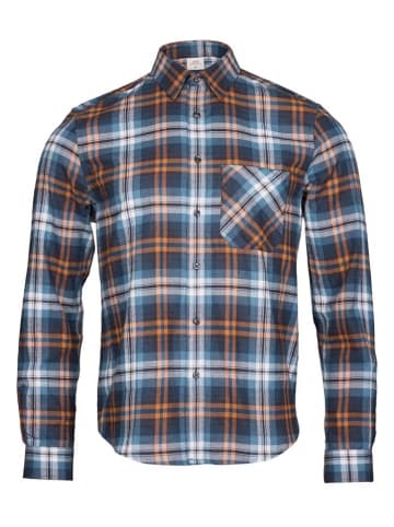 Blouse lichtbruin/blauw