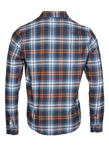 Blouse lichtbruin/blauw