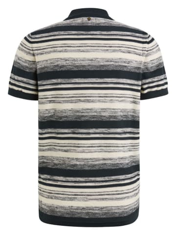Poloshirt in Dunkelblau/ Creme