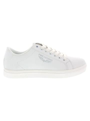 Leder-Sneakers in Weiß