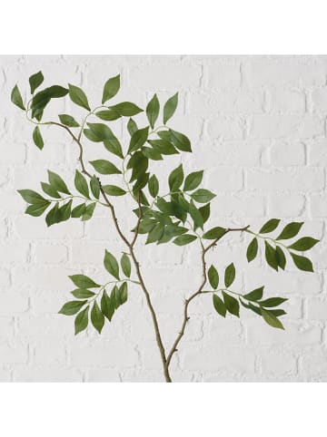 Dekoracyjna gałązka "Leaf" w kolorze zielonym - wys. 30 cm