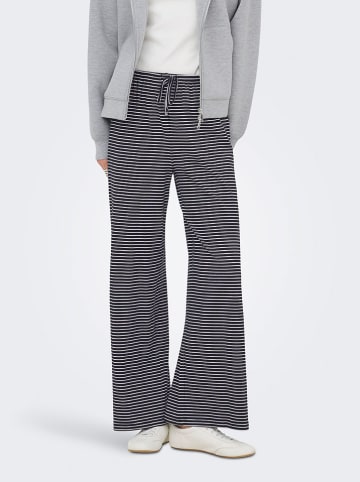 Broek donkerblauw/wit