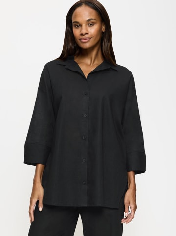 Pyjama-Oberteil in Schwarz