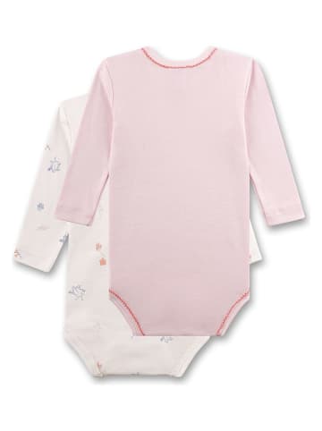 2-delige set: rompers lichtroze/crème